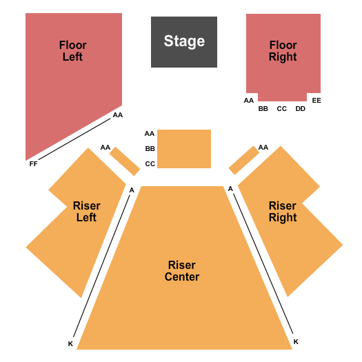 Worcester BrickBox Theater Seating Chart: Endstage