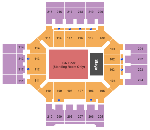 Broadmoor World Arena Seating Chart: Endstage GA Flr