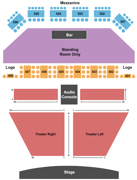 World Cafe Live Seating Chart: Endstage 2