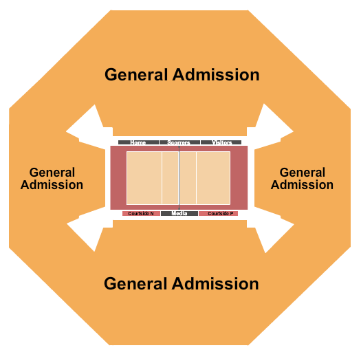Worthen Arena Seating Chart: Volleyball