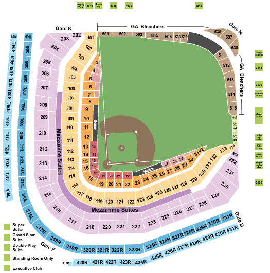 Wrigley Field Seating Chart: Baseball-Regular season