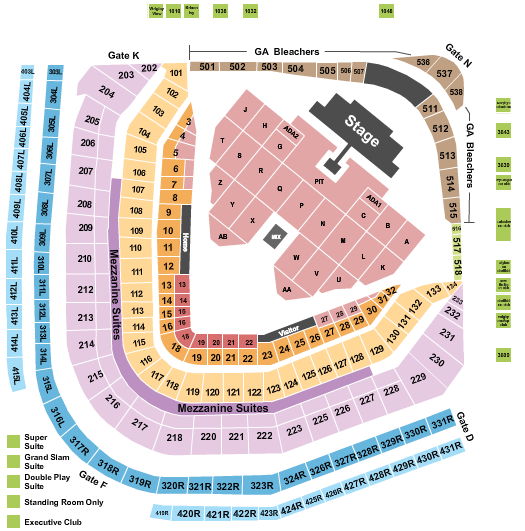 Wrigley Field Seating Chart: Green Day 2024