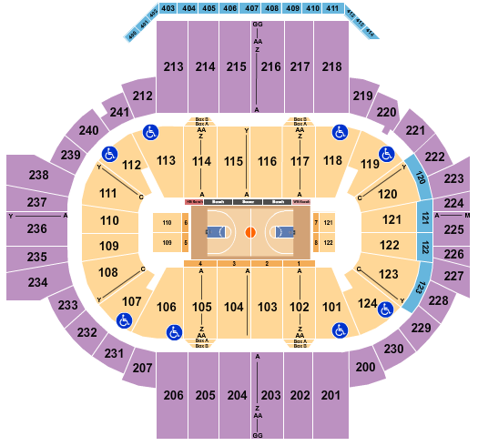 XL Center Seating Chart: Basketball - Globetrotters