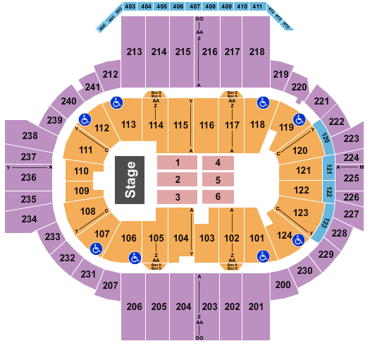 Xl Center Interactive Seating Chart