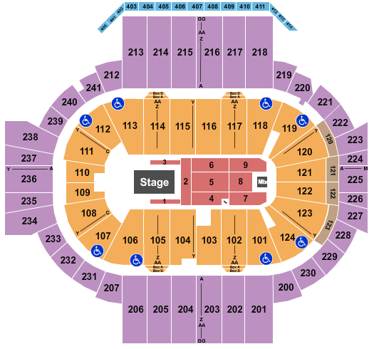 XL Center Seating Chart: Elevation Worship