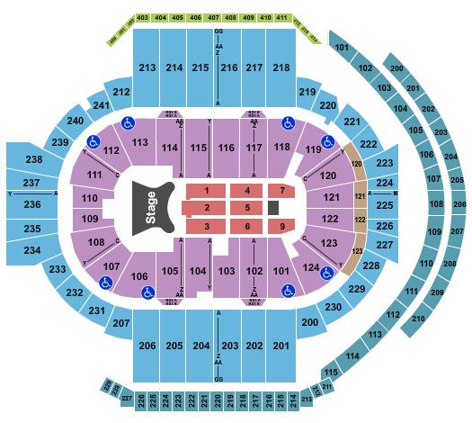 Xl Center Seating Chart With Row Numbers