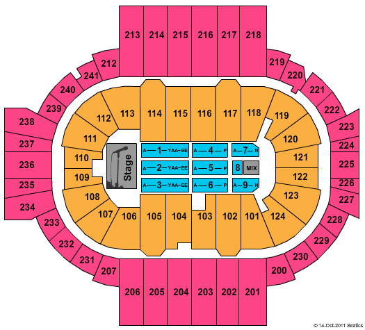 XL Center Seating Chart