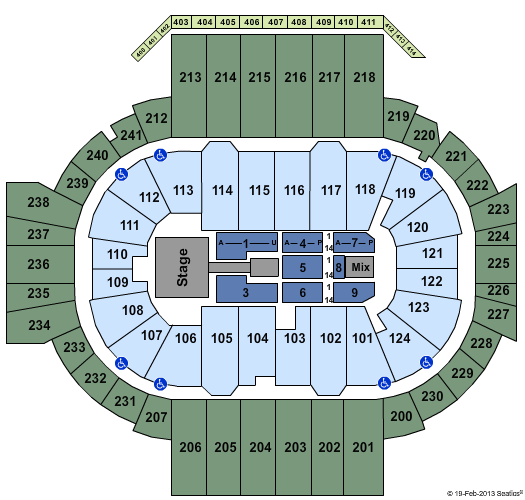 XL Center Seating Chart