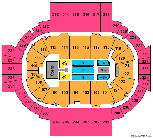 XL Center Seating Chart
