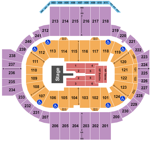 XL Center Seating Chart: Mary J. Blige