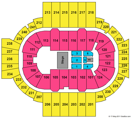 XL Center Seating Chart