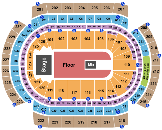 Xcel Energy Center Seating Chart: Endstage GA Floor