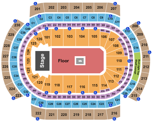 Xcel Energy Center Seating Chart: Endstage GA Floor 2