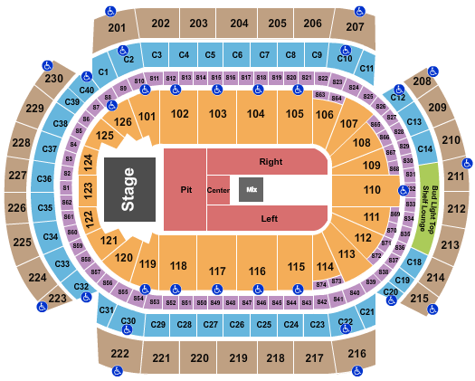 Xcel Energy Center Seating Chart: Endstage Pit