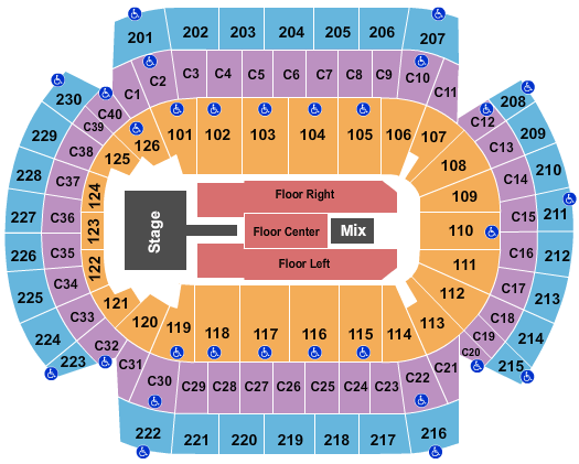 Xcel Energy Center Seating Chart: Maroon  5