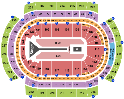 Xcel Energy Center Seating Chart: Maroon 5 2025