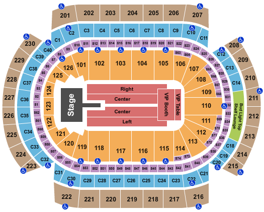 Xcel Energy Center Seating Chart: Mary J. Blige