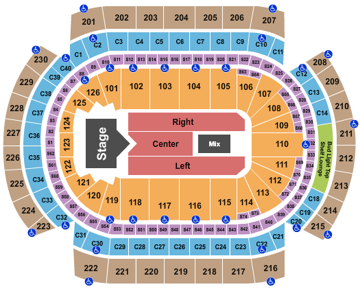 Xcel Energy Center Seating Chart: Rascal Flatts