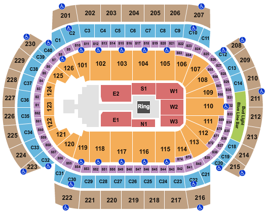 Xcel Energy Center Seating Chart: WWE 2