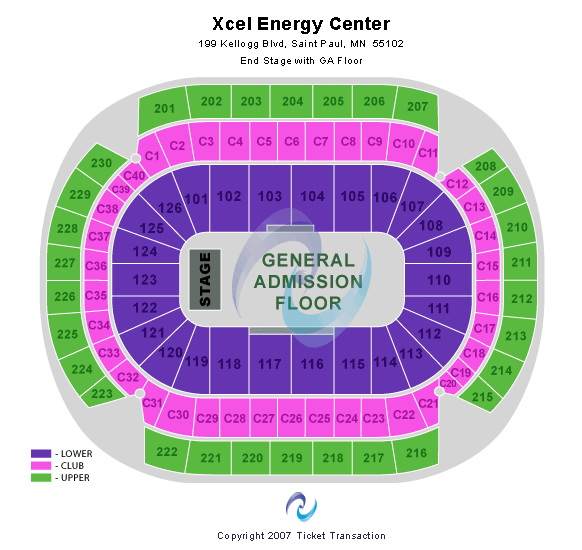 Xcel Energy Center Seating Chart