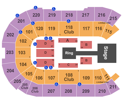 Quicken Loans Arena Seating Chart Wwe Raw