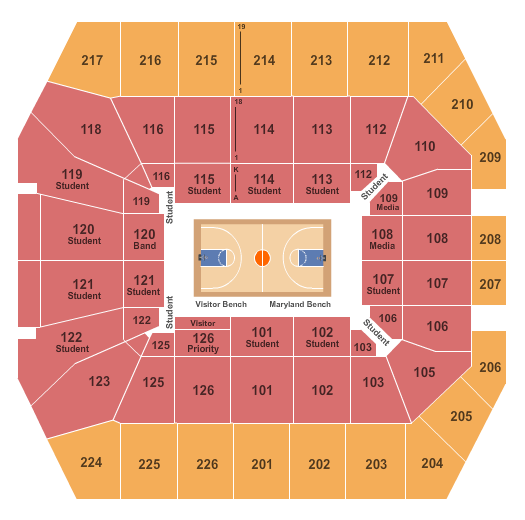 Xfinity Center - College Park Map