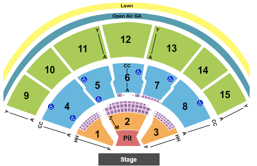 Xfinity Theater Seating Chart With Seat Numbers