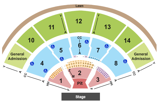 Xfinity Center - MA Seating Chart: Endstage Pit - Reserved & GA 2