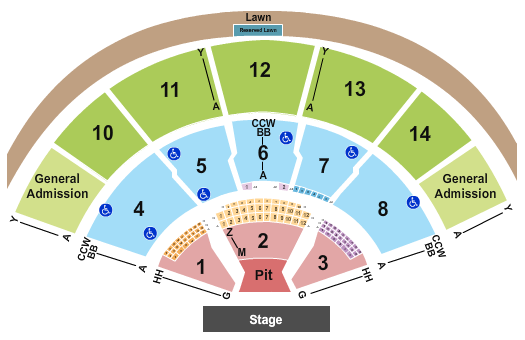 Xfinity Center - MA Seating Chart: Endstage Pit - Reserved & GA 2
