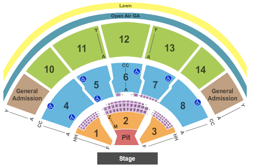 Xfinity Center - MA Seating Chart: Endstage Pit - Reserved and GA