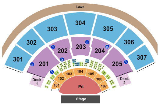 Xfinity Center - MA Seating Chart: Endstage Pit w Deck
