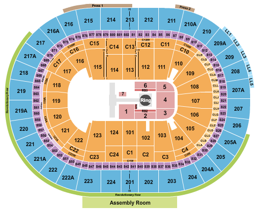 Xfinity Mobile Arena Seating Chart: Bare Knuckle Fighting