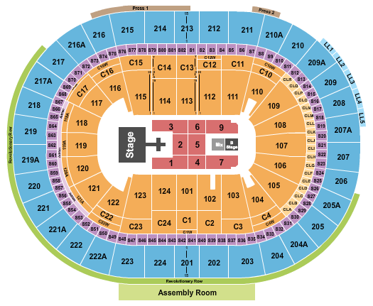 Xfinity Mobile Arena Seating Chart: Def Leppard