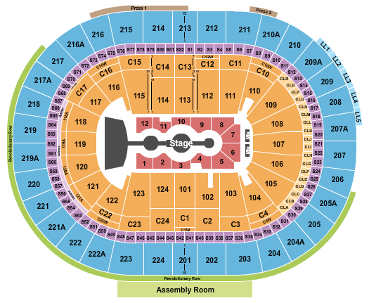 Xfinity Mobile Arena Seating Chart: Gracie Abrams