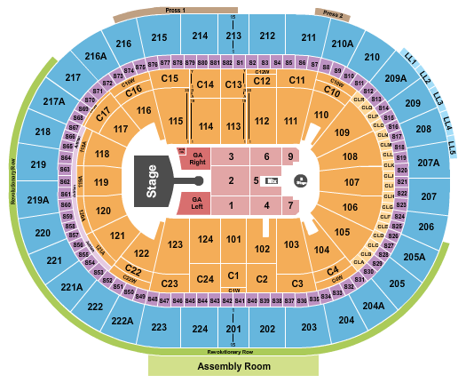 Xfinity Mobile Arena Seating Chart: Greta Van Fleet