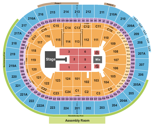 Xfinity Mobile Arena Seating Chart: Jonas Brothers