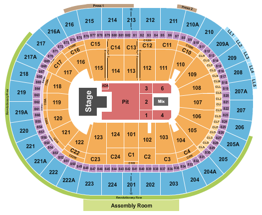 Xfinity Mobile Arena Seating Chart: Lizzy McAlpine