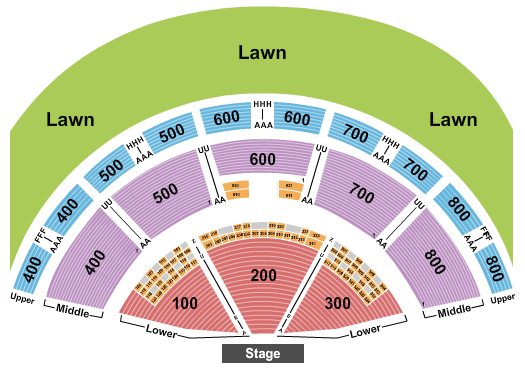 Xfinity Theatre Seating Chart: Endstage 1