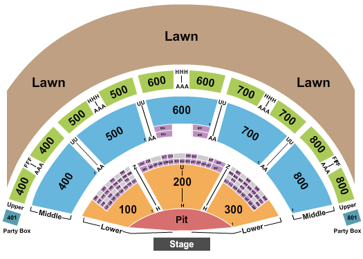 Xfinity Theatre Seating Chart: Endstage Pit