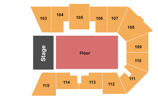 Xtream Arena Seating Chart: Endstage - GA Seated Floor