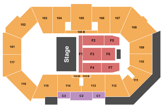 Xtream Arena Seating Chart: Endstage-4