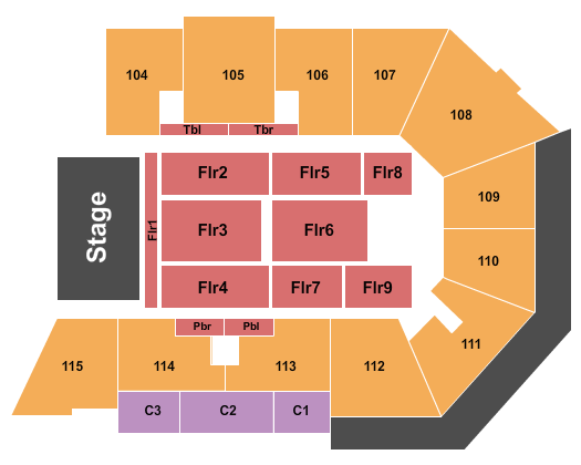 Xtream Arena Seating Chart: Endstage 5