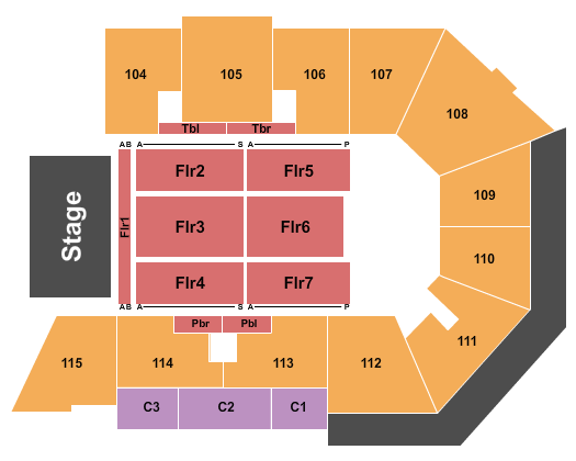 Xtream Arena Seating Chart: Endstage 6