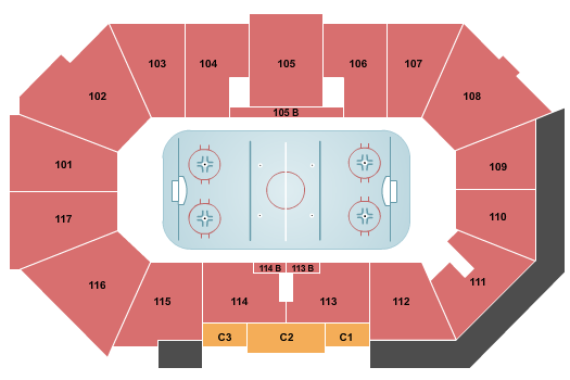 Xtream Arena Seating Chart: Hockey