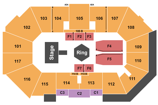 Xtream Arena Seating Chart: XFC