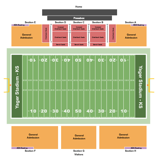 Yager Stadium - KS Seating Chart: Football