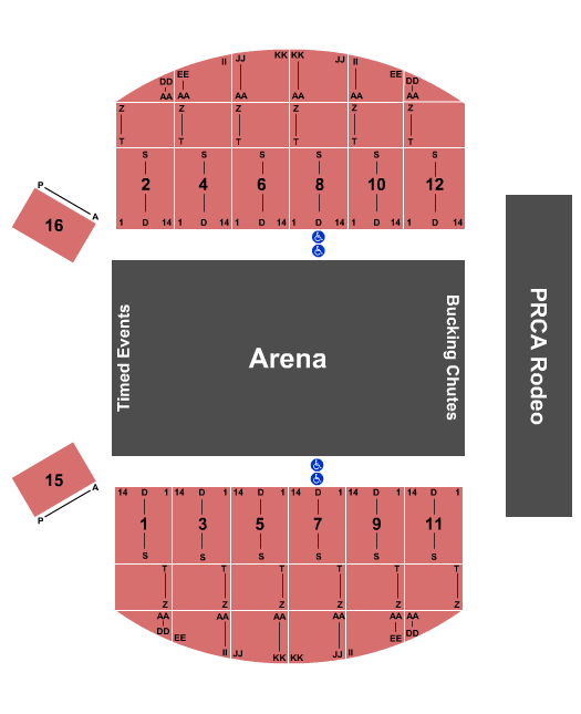 Yakima Valley Sundome Seating Chart: Rodeo