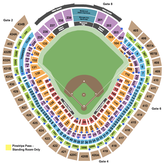Yankee Stadium Map