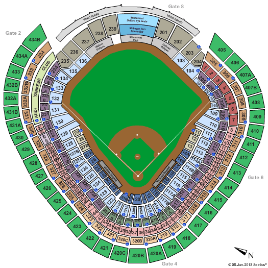 Yankee Stadium Seating Chart: Baseball