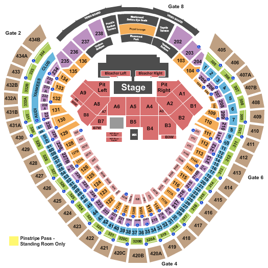 Yankee Stadium Seating Chart: Jay-Z